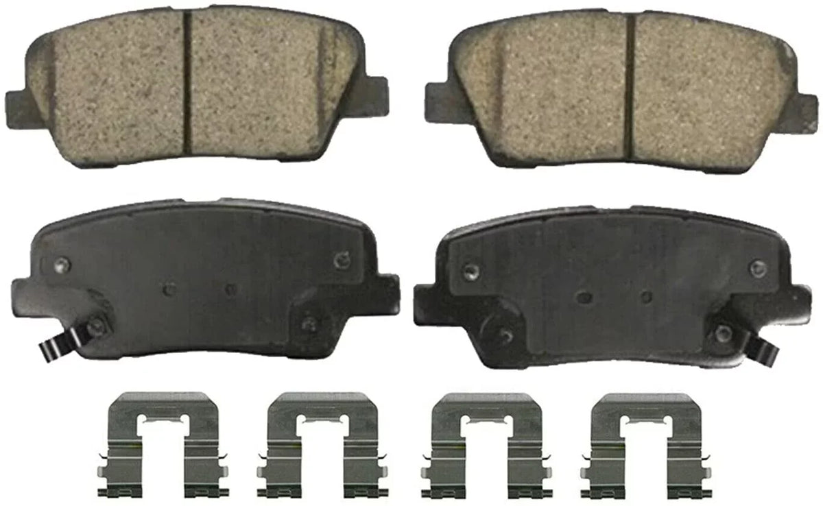 Detroit Axle - Brake Pads for 2010-2012 Hyundai Santa Fe, 11-14 Kia Sorento, 4 Front and Rear Ceramic Brake Pads 2010 2011 2012 2013 2014 Replacement
