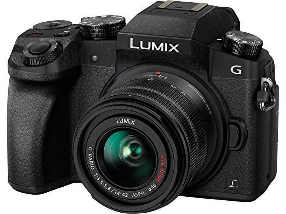 PANASONIC LUMIX G7 4K Digital Mirrorless Camera Dual Lens Bundle DMC-G7WK