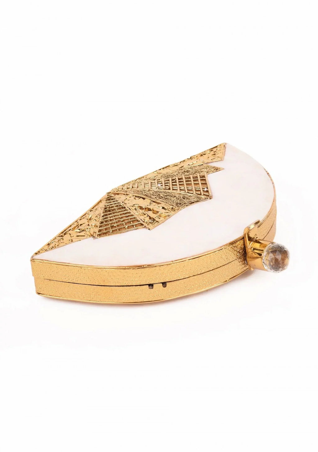 Different Craft India Handcrafted original/natural Seashell inlaid Clutch bag Gold Wedding Arrangement Handbag for Women