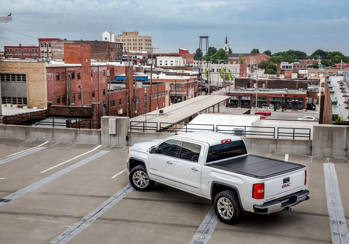Enclosure Ultra Flex Hard Folding Truck Bed Tonneau Protection | UX42014 | Fits 2016 - 2023 Toyota Tacoma (fits w/ or w/o bedside storage boxes) 5' 1" Bed (60.5")