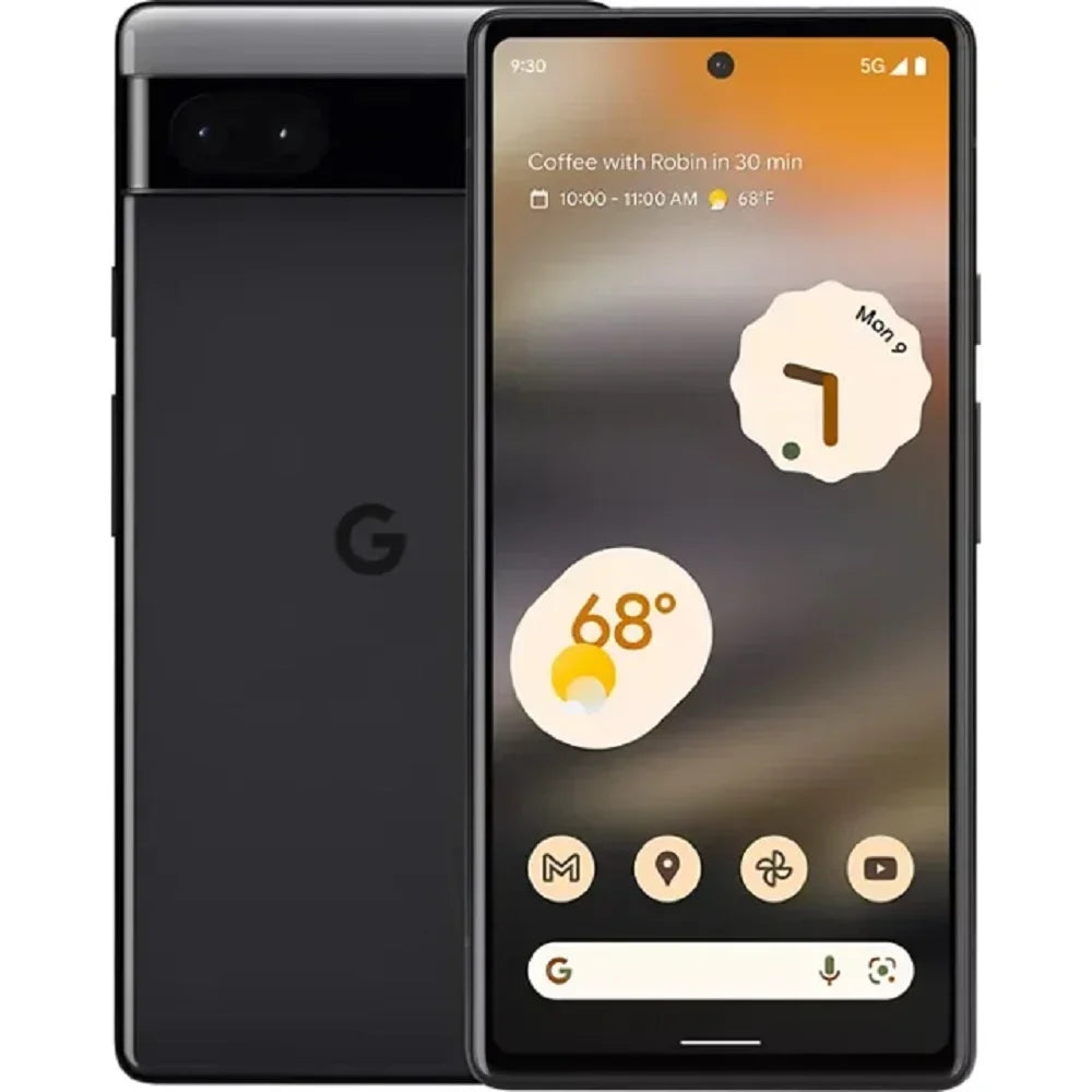 Refurbished Google GA02998USPP Pixel 6A, 128GB Black 12 (MP) Megapixels 6.1 in 5G Smartphone