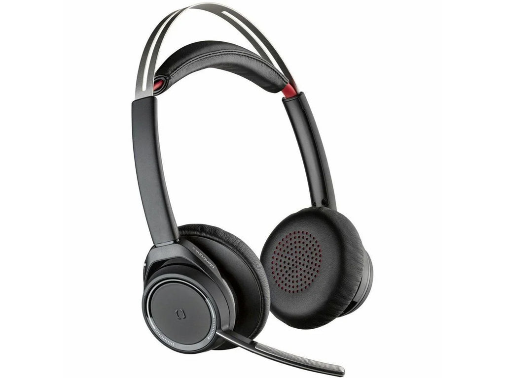 Poly Voyager Focus B825 UC Headset - Google Assistant, Siri - Stereo - USB Type A - Wired/Wireless - Bluetooth - 98.4 ft - 32 Ohm - 20 Hz - 20 kHz - Over-the-head - Binaural - Ear-cup - MEMS Techno...