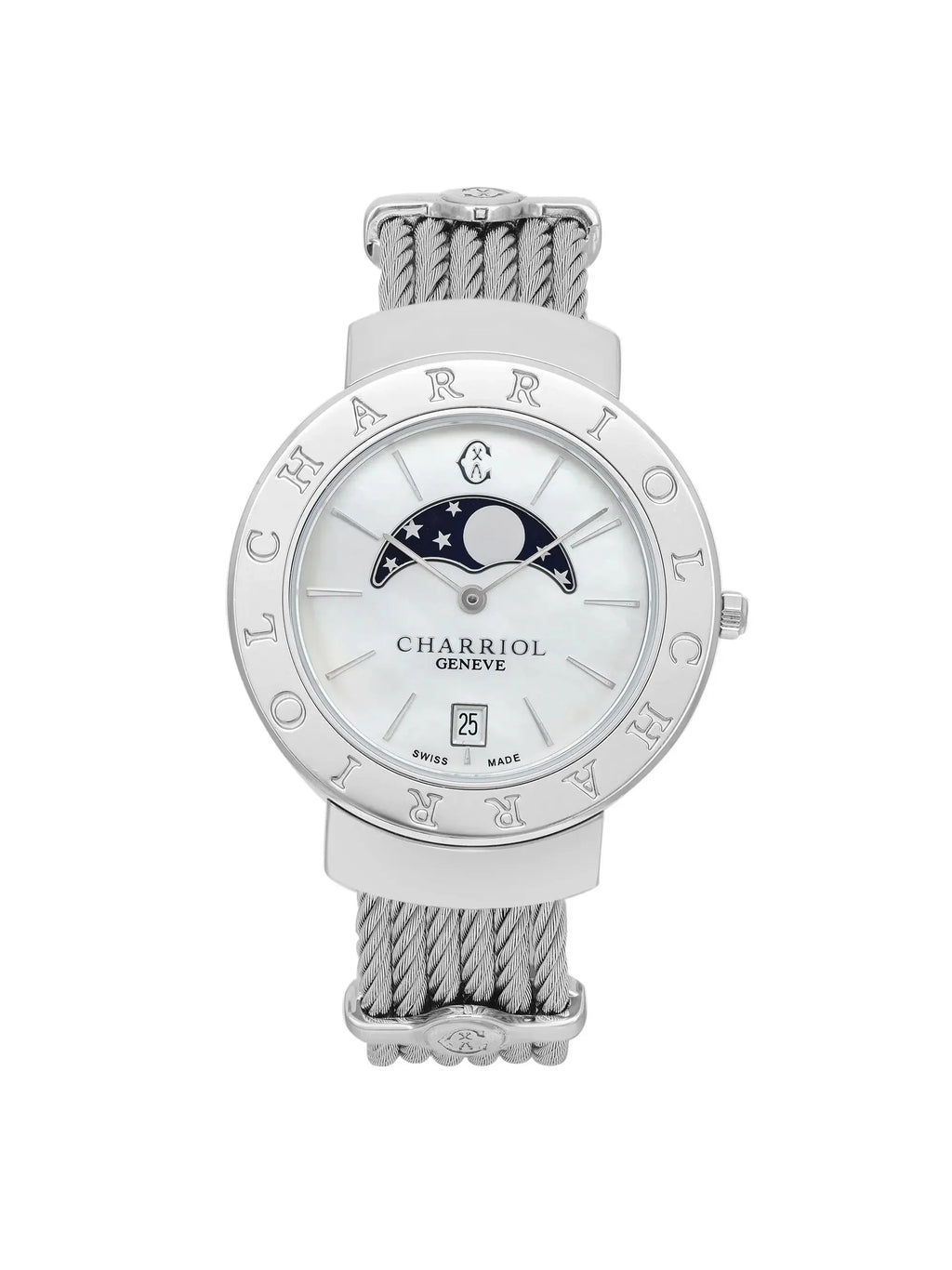 Pre-owned Charriol St Tropez Moonphase 35mm Lady Watch ST35SD1.560.008 (Good)