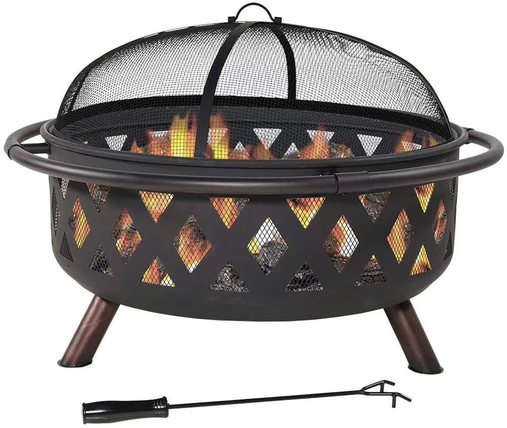 Caleb Moveable Metal Timber Grill Burning Pit And Efficient Fire Pit