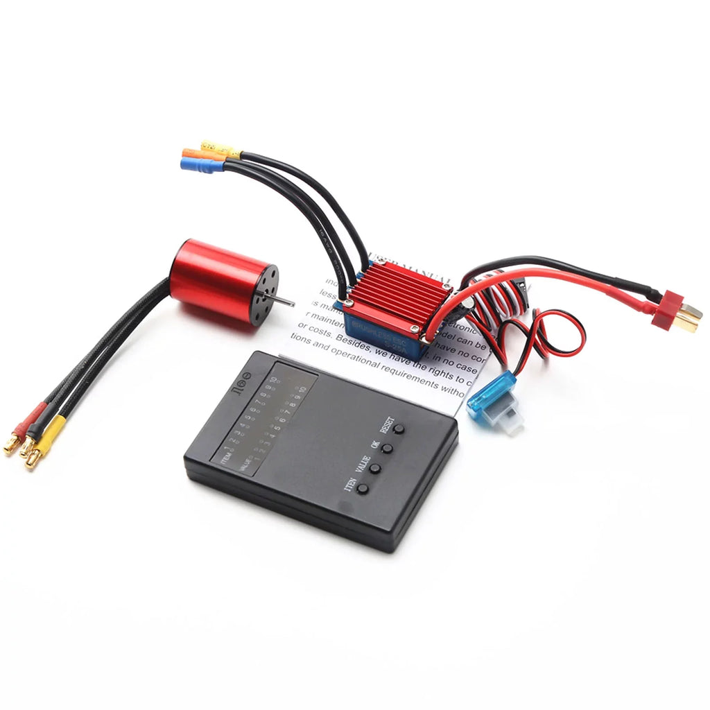 S2435 4800KV Brushless Motor 4P Sensorless 25A Brushless ESC Electric Speed Controller Programming 2.2KG Servo for 116 118 RC Car Truck
