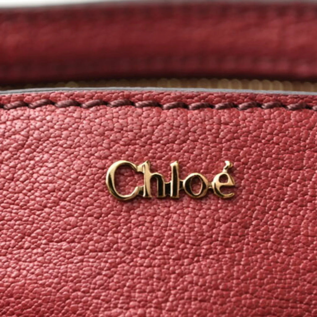 Pre-Owned Chloé Chloe handbag shoulder bag 2way ELISIE Elsie leather Bordeaux (Good)