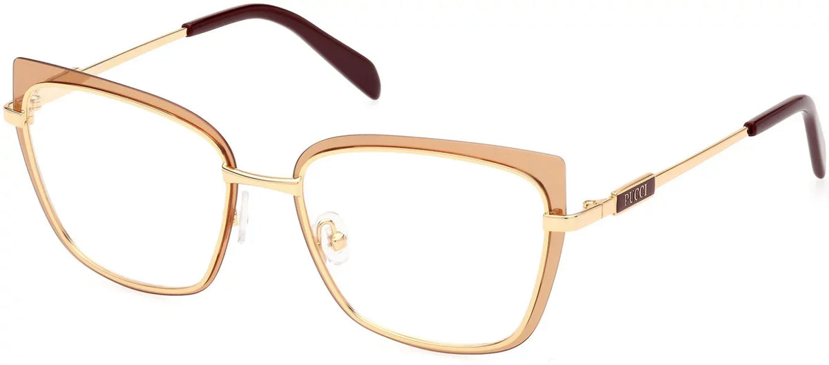 Eyeglasses Emilio Pucci EP 5219 041 Shiny Light Brown / Deep Gold