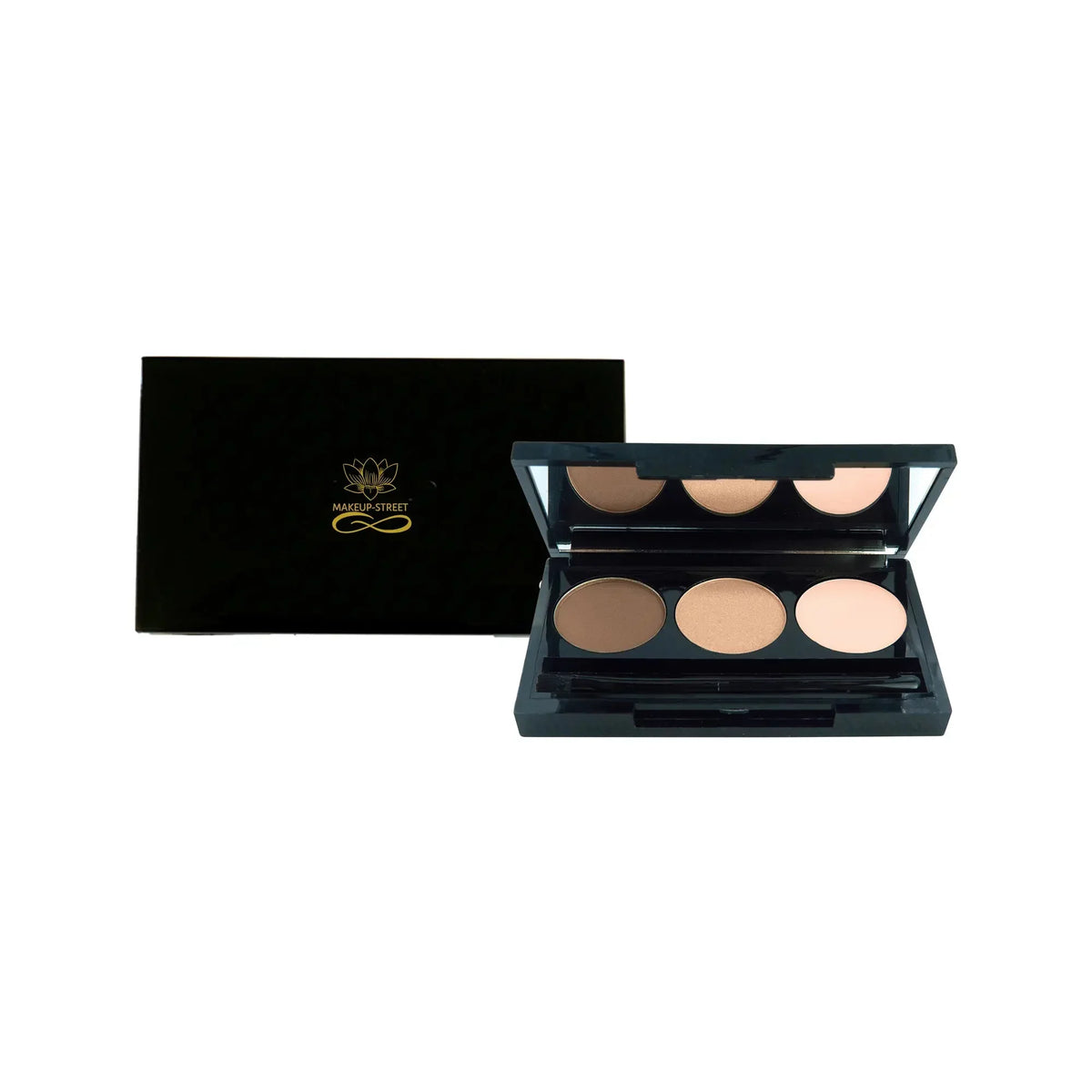 Makeup-Street Cosmetics 3 Eyeshadow Versatile Brow Pro Brow Palette - Chestnut Colors Vegan Paraben Free