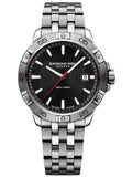 Raymond Weil Men's Tango 41mm Steel Bracelet & Case Quartz Black Dial Analog Watch 8160-ST2-20001