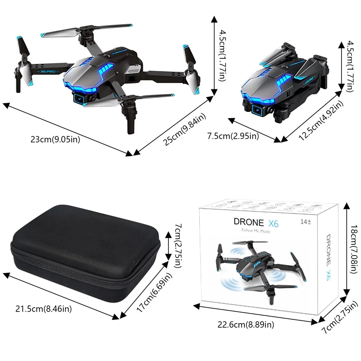 Stunt Show With 4K HD FPV Dual Camera For Kids And Adults Mini Foldable RC Airplane WiFi RC Quadcopter Off Track Headless Mode One Button StartSmart Obstacle Avoidance