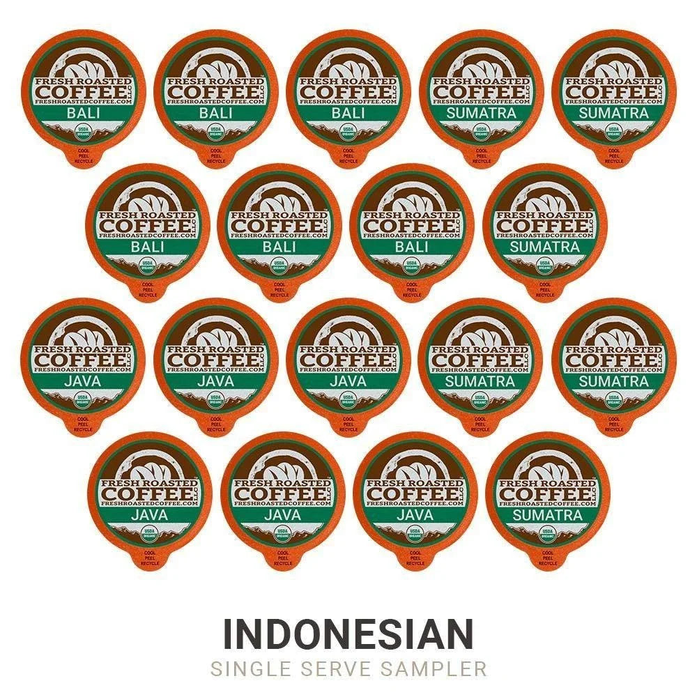 Fresh Roasted Coffee, Organic Coffee Pod Sampler, 72 Count for Keurig K-Cup Brewers