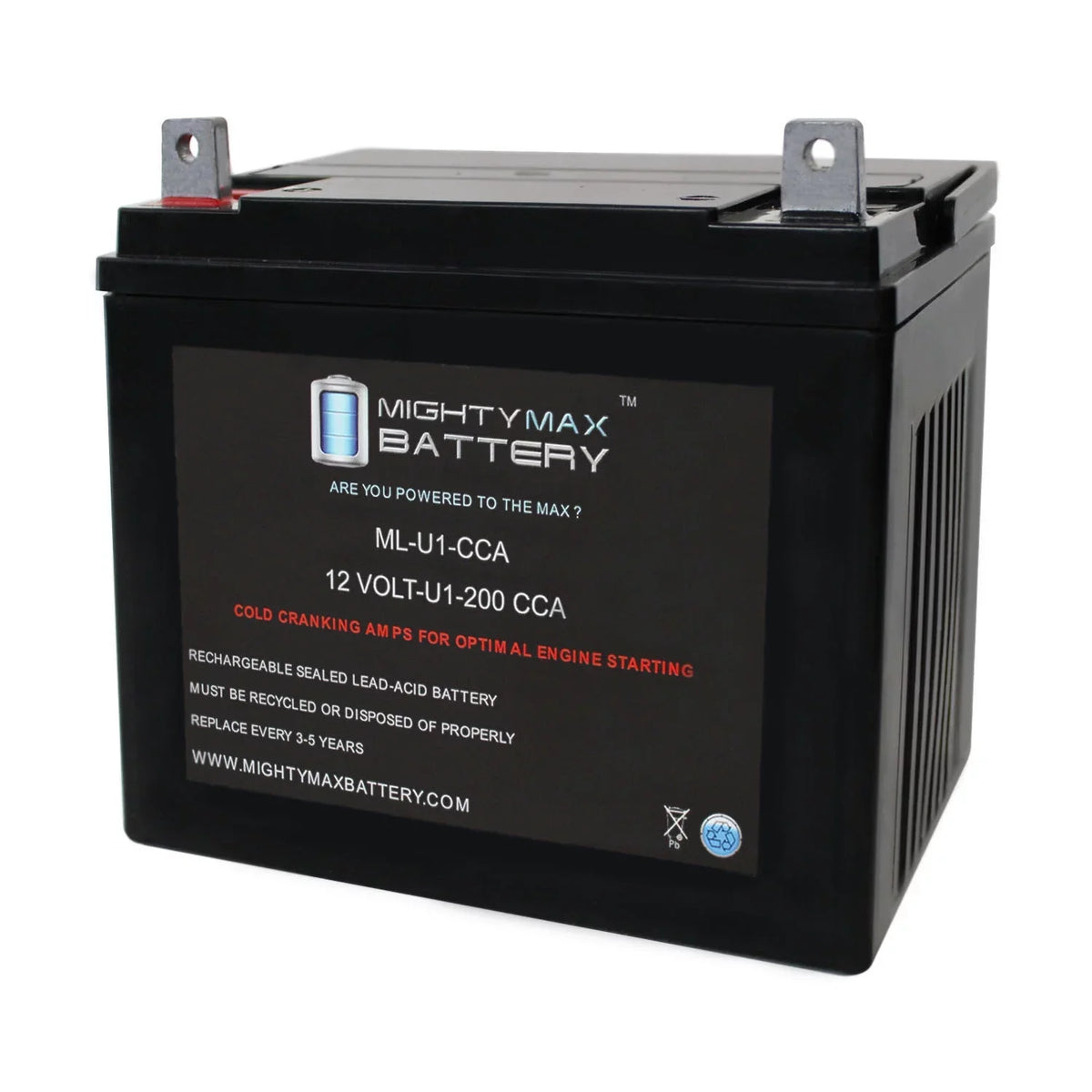 ML-U1 12V 200CCA Battery for Bobcat Textron 220ES 0Turn Lawn Mower