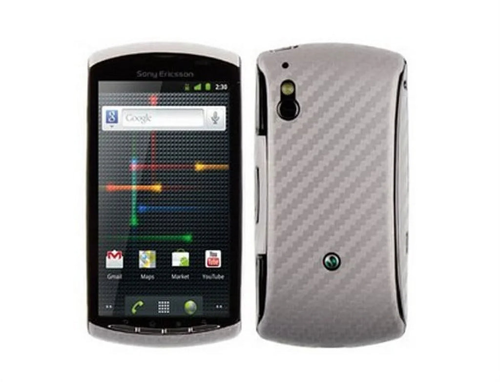 Skinomi Carbon Fiber Film Skin + Screen Protector Protection for Xperia Play