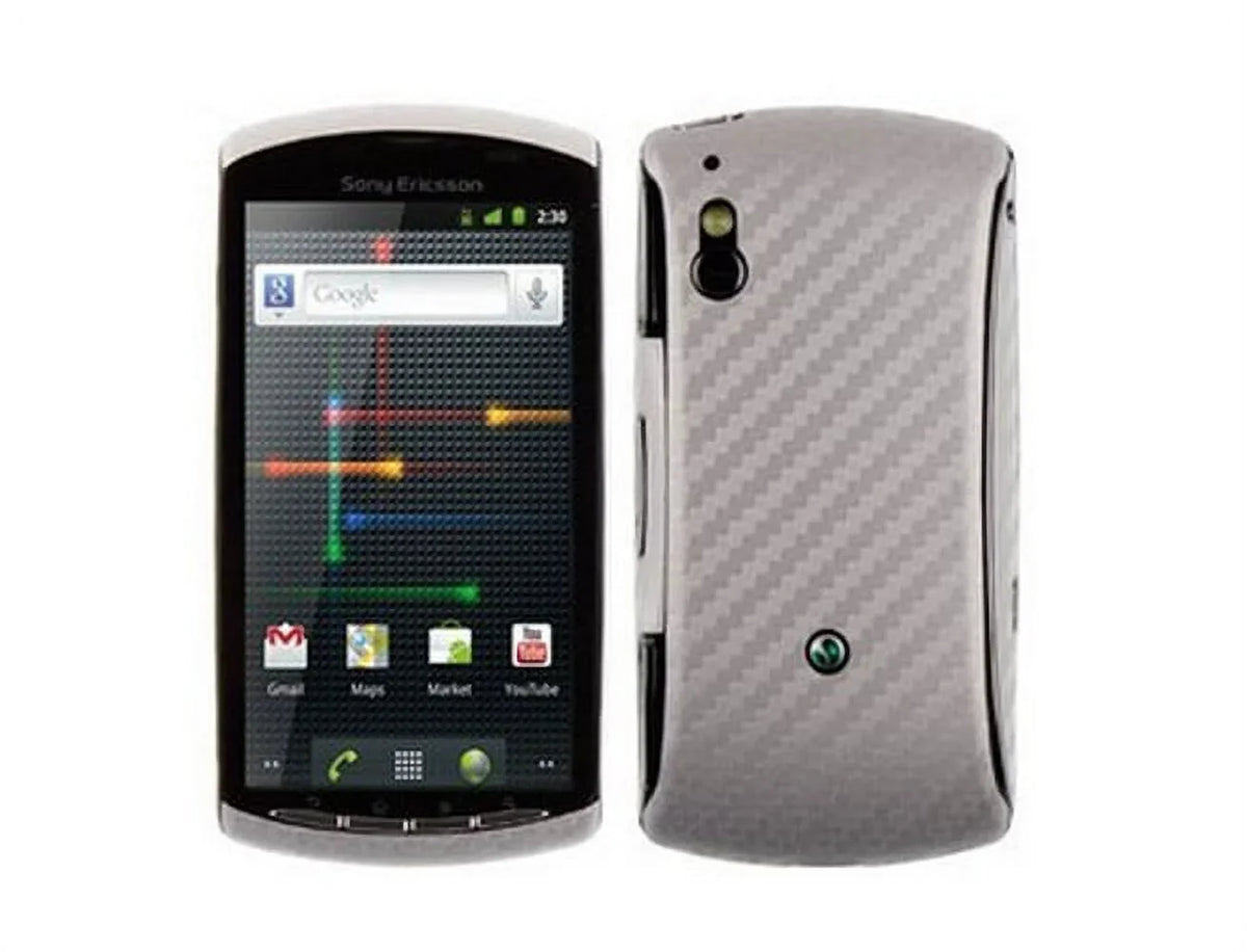 Skinomi Carbon Fiber Film Skin + Screen Protector Protection for Xperia Play