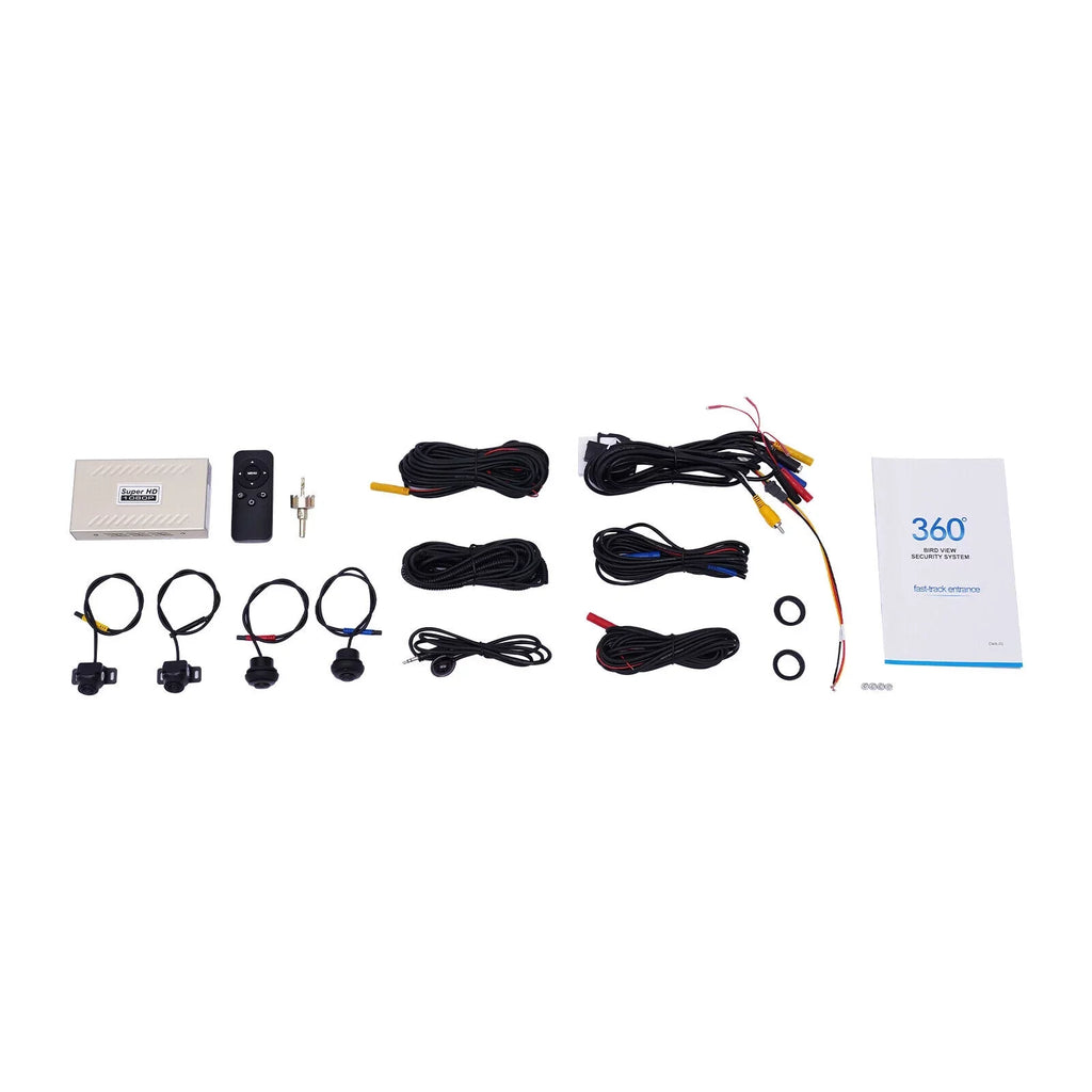 360° Night Vision Recorder Super Night Vision Car Camera Parking Monitor, Car DVR Recorder Seamless Bird View Panoramic System 4-Camera HD Kit
