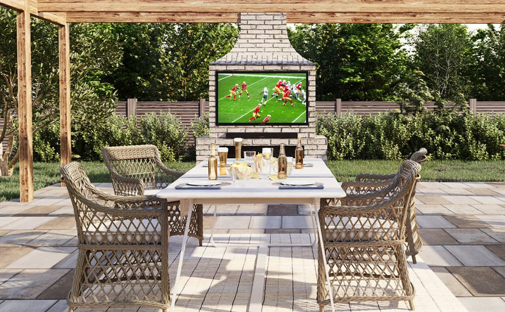 Furrion FDUP55CBS 55" Partial Sun Series Outdoor Weatherproof 4K UHD TV with an Additional 4 Year Enclosure by Epic Protect (2021)
