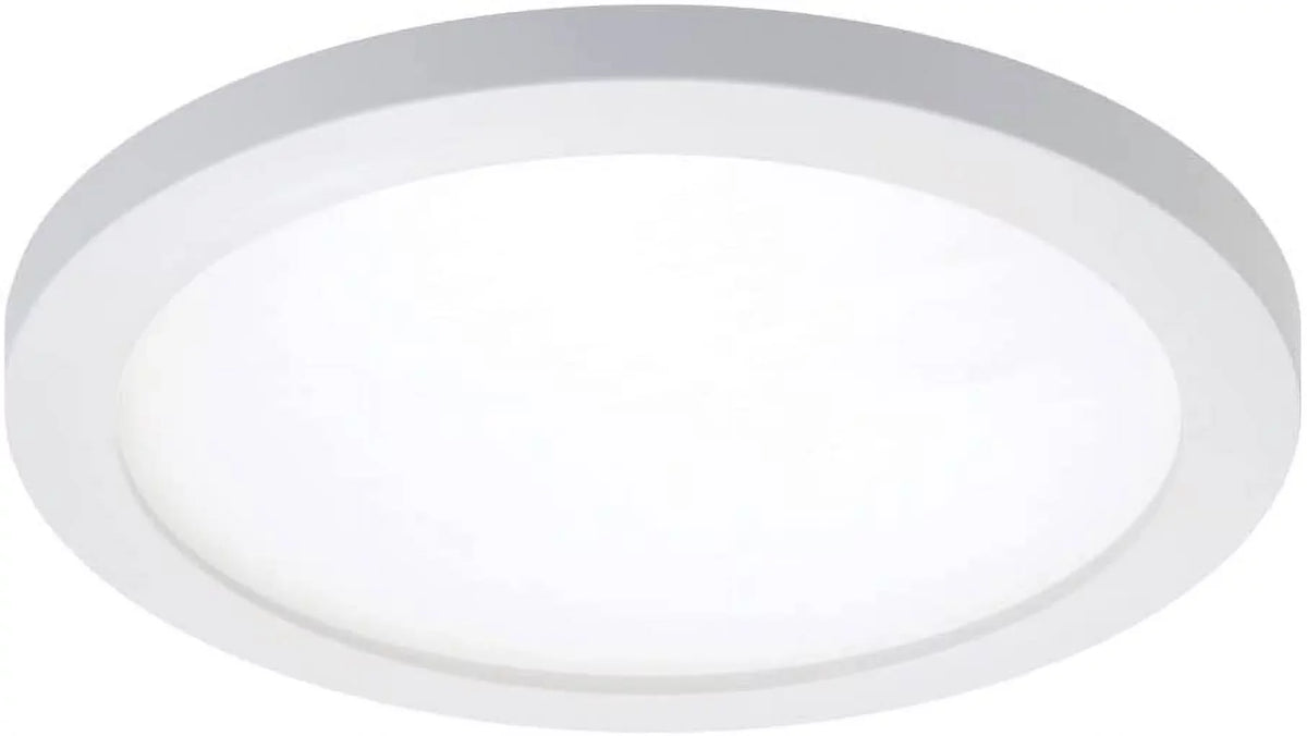 HALO SMD6R69SWH Surface Mount LED Recessed Light Round Selectable 2700K, 3000K, 3500K, 4000K, 5000K CCT 600 Lumens 6 Inch White