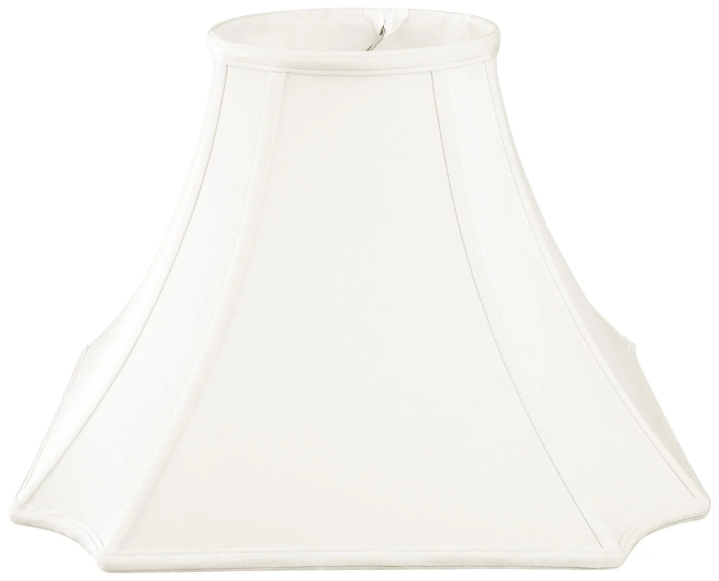 Royal Pattern 10" Square Inverted Cut Corner Lamp Shade White