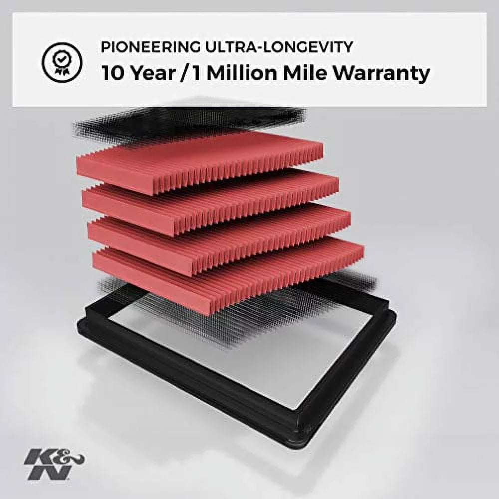K&N Engine Air Filter: High Performance, Premium, Washable, Replacement Filter: 2007-2019 Nissan/Infiniti/Suzuki/Fiat V6 (370Z, FairladyZ, Skyline 370 GT, QX50, Q40, Q60, G37, EX37), 33-2399