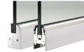 CRL DR2TPS12P Polished Stainless 1/2" Glass Low Profile Tapered Door Rail Without Lock - 8" Patch