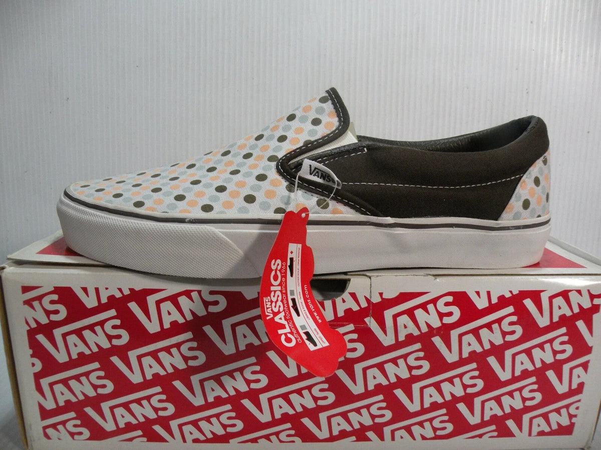 VANS CLASSIC LOW POLKA DOTS MEN SHOES COFFEE/WALNUT 5862299 SIZE 11 NEW