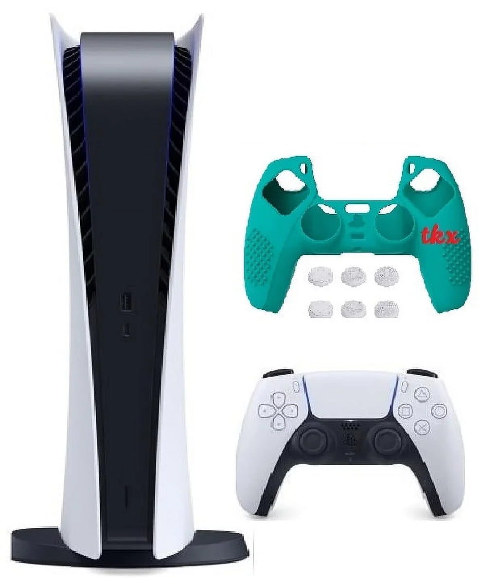 2023 Newest PlayStation_PS5 Gaming Console Digital-Version W/ Silicone Controller Shield Skin