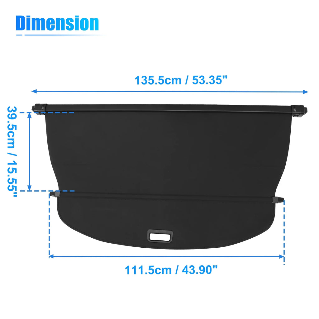 Unique Bargains Retractable Cargo Enclosure Rear Trunk Enclosure Shield Shade Ajustable Fit for Nissan Rogue 2021-2024 Black