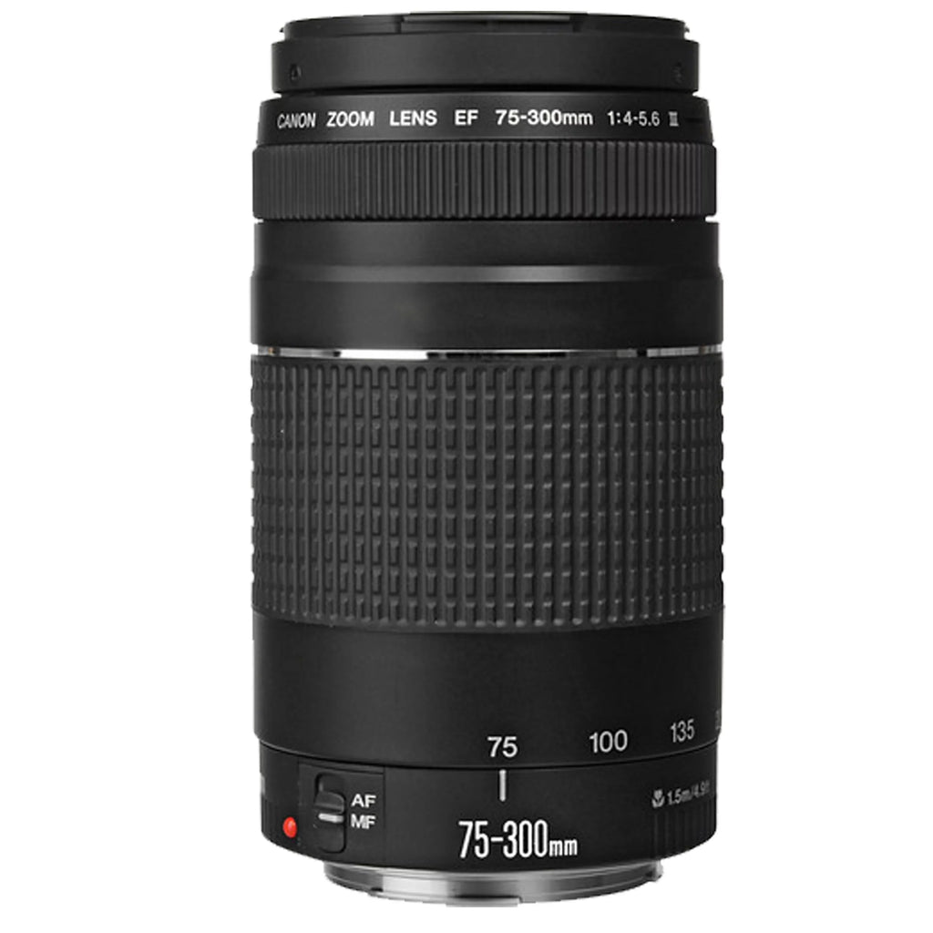 Canon EOS 5D Mark IV DSLR Camera w/ EF 50mm STM + 75-300mm + 420-800mm Super Telephoto Lens + LED Always on Light + 128GB Memory, Filters, Case, Tripod + More (34PC Bundle Kit)