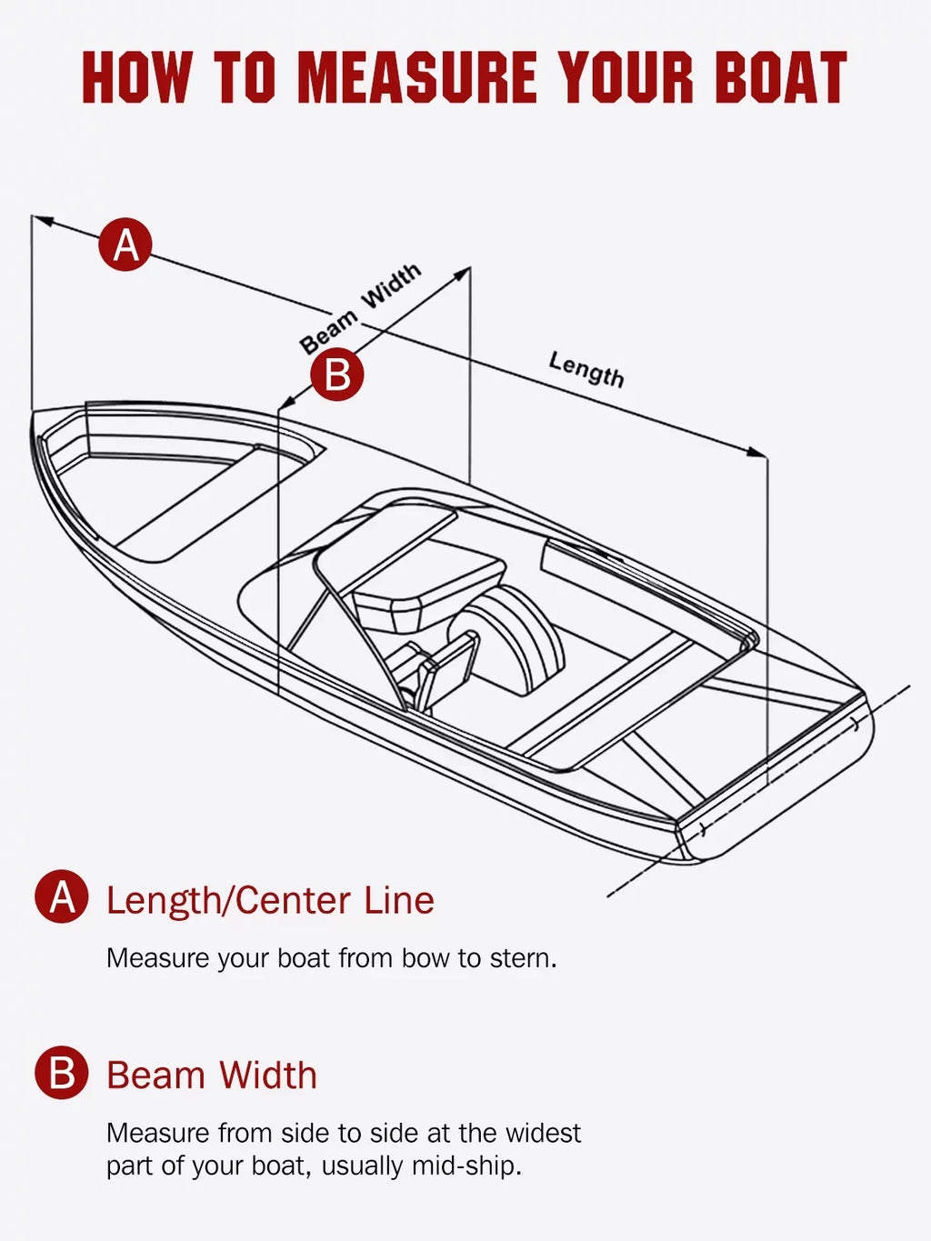 AngLink 17 - 19 ft Waterproof Boat Shield - 600D Heavy Duty Polyester Oxford Bass Runabout Boat Protection Sturdy and Tear Proof, All Weather Protection Fits V-Hull, TRI-Hull, Pro-Style | Beige