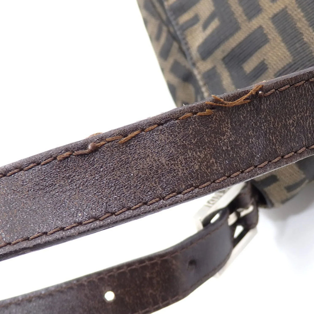 Pre-Owned Fendi Shoulder Bag Mamma Bucket Zucca Women's Brown Canvas Leather 2258 26325 008 A2229882 (Fair)