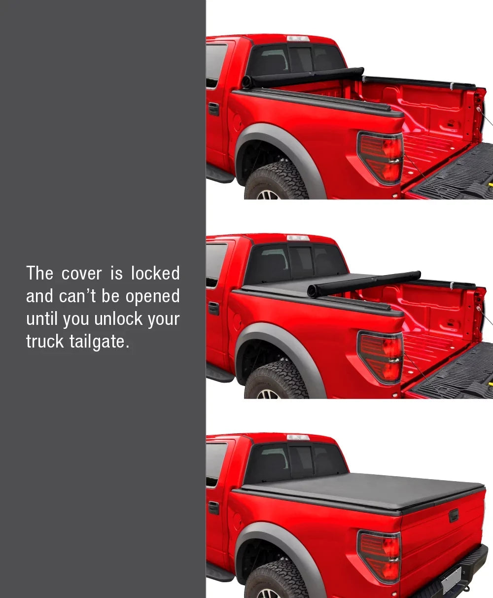 MaxMate Soft Roll-up Truck Bed Tonneau Shield Compatible with 2019-2024 Ford Ranger | 5' (61") Bed | TCF169066