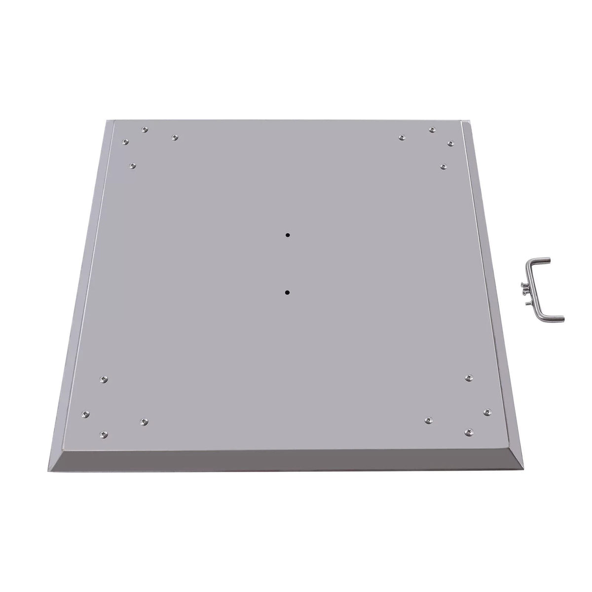 Miumaeov Square Fire Pit Burner Shield to Push Heat Down and Out Fire Pit Heat Deflector 24*24in with Foldable Legs Stainless Steel