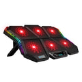 COOLCOLD K40 Laptop Cooler Stand with 6 Fans, Adjustable Wind Speed, and Mute Pattern