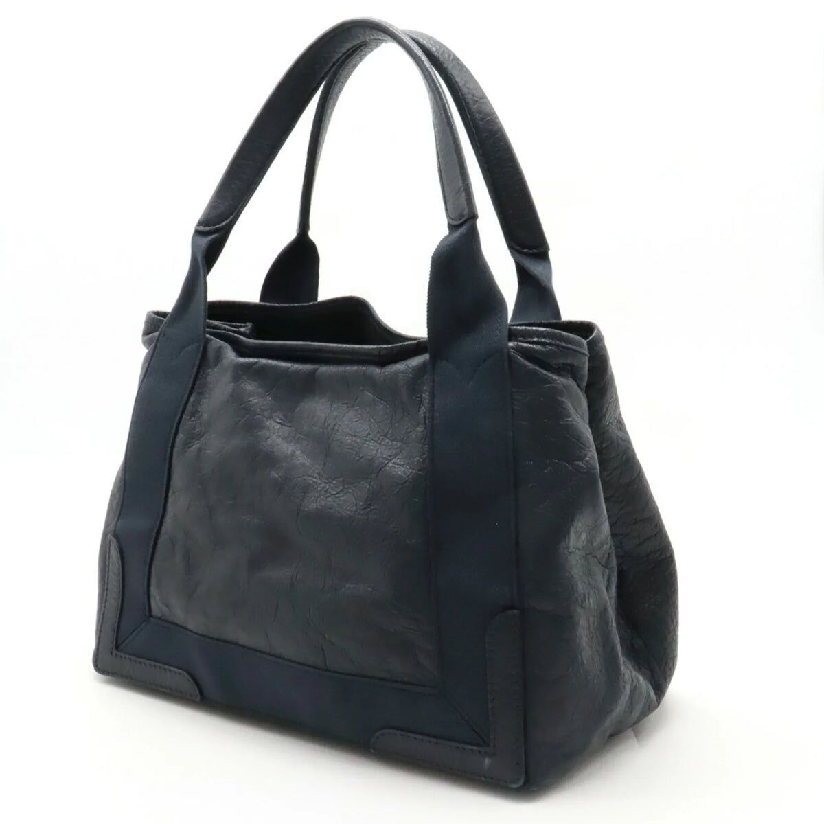 Pre-Owned Balenciaga 339933 Women's Leather Handbag,Tote Bag Navy (Good)