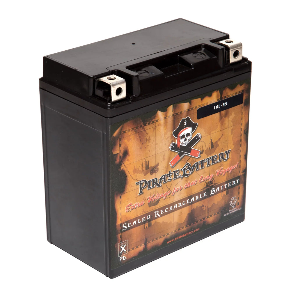 Pirate Battery YTX16L-BS (16L-BS 12 Volt,14 Ah, 230 CCA) Jet Ski Battery for Kawasaki Js750 Sx Zx 1995