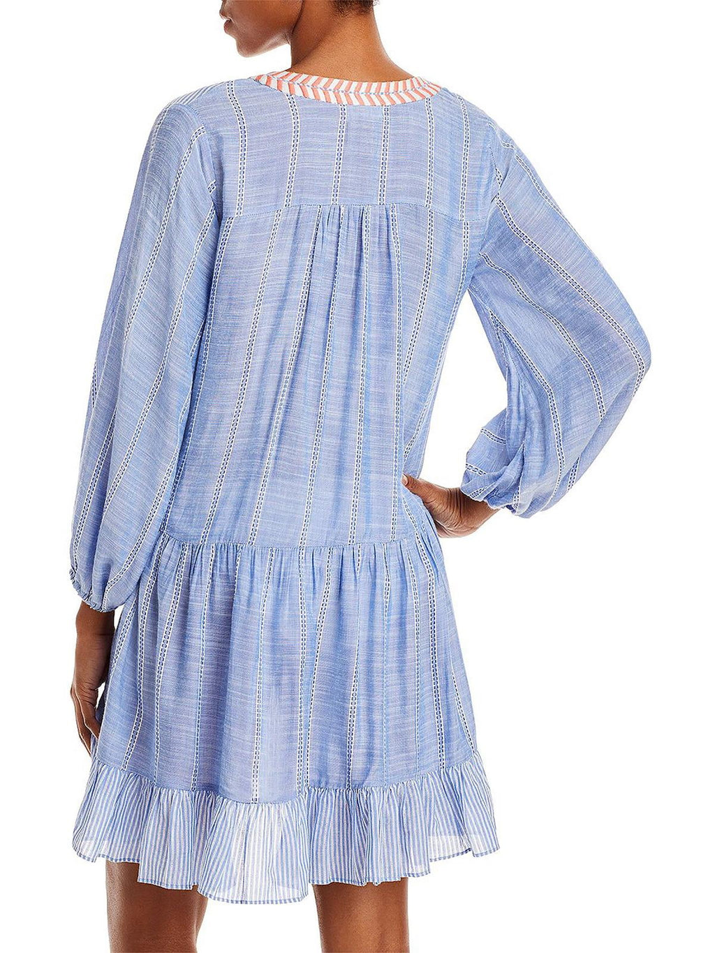 Shoshanna Women's Mini Dress Swim Enclosure (S, Chambray/White)