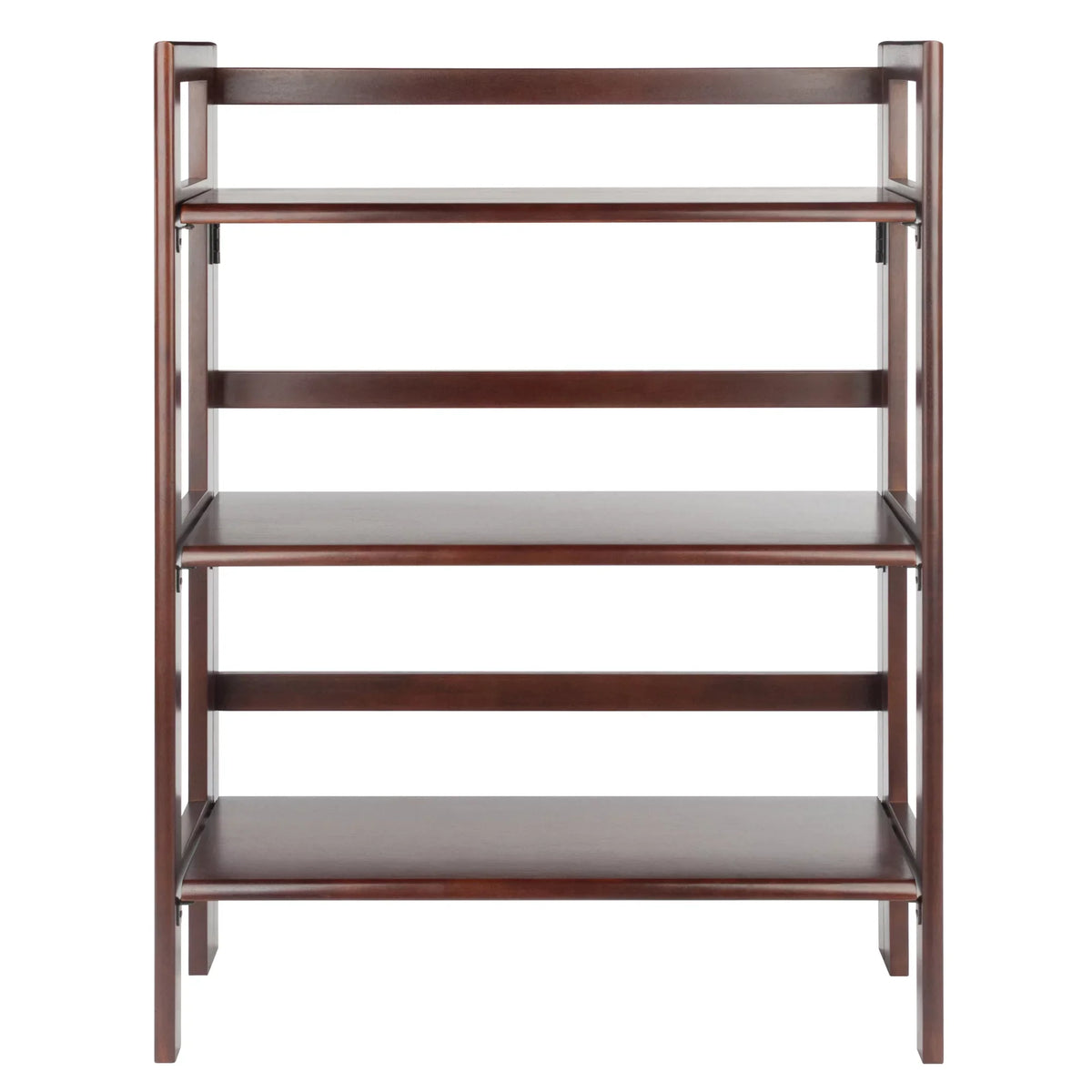 Winsome Timber Terry 3-Tier Foldable Shelf, Stackable, Walnut Finish