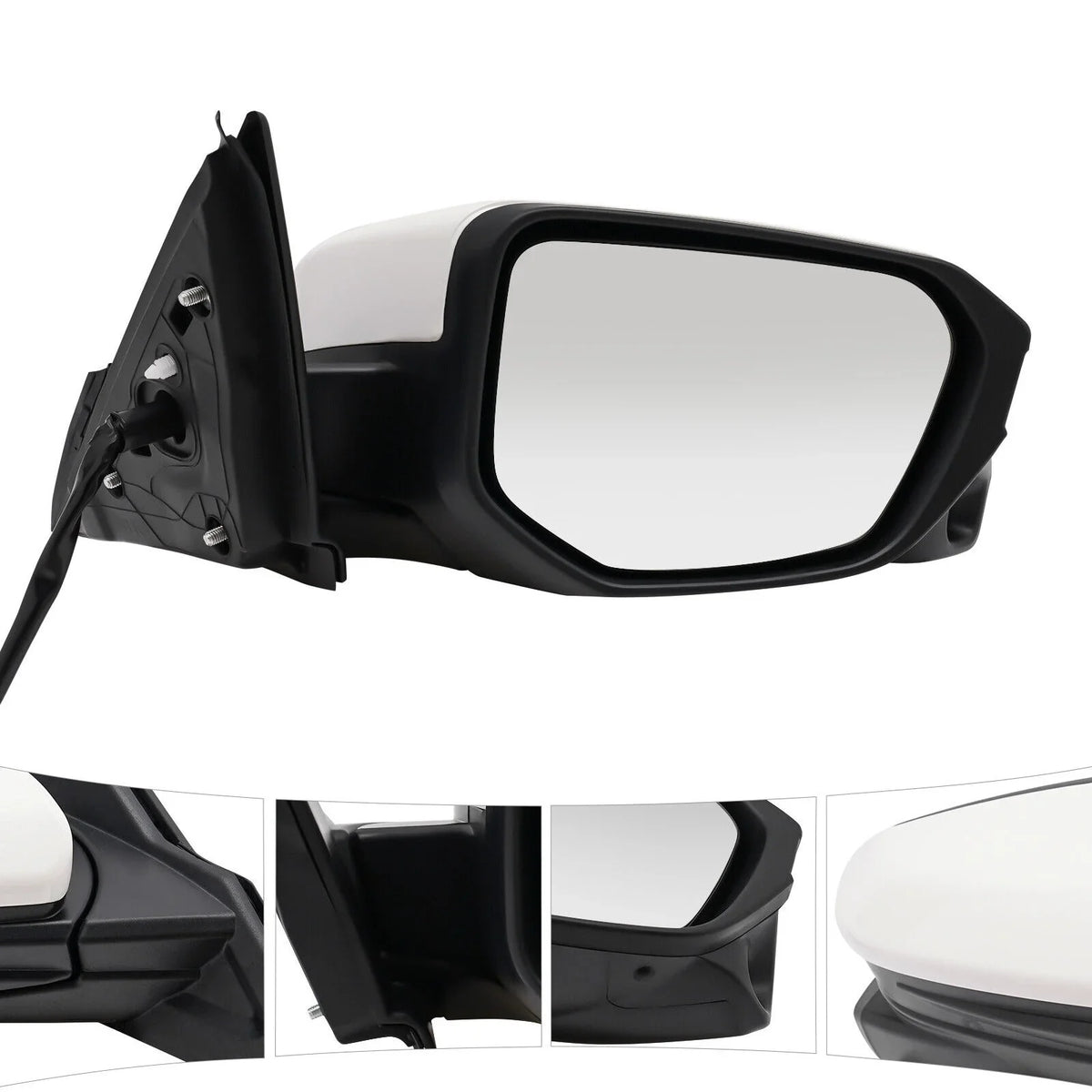 Right Side Mirror Power Heated View Camera Fit 2016-2020 Honda Civic Sedan White
