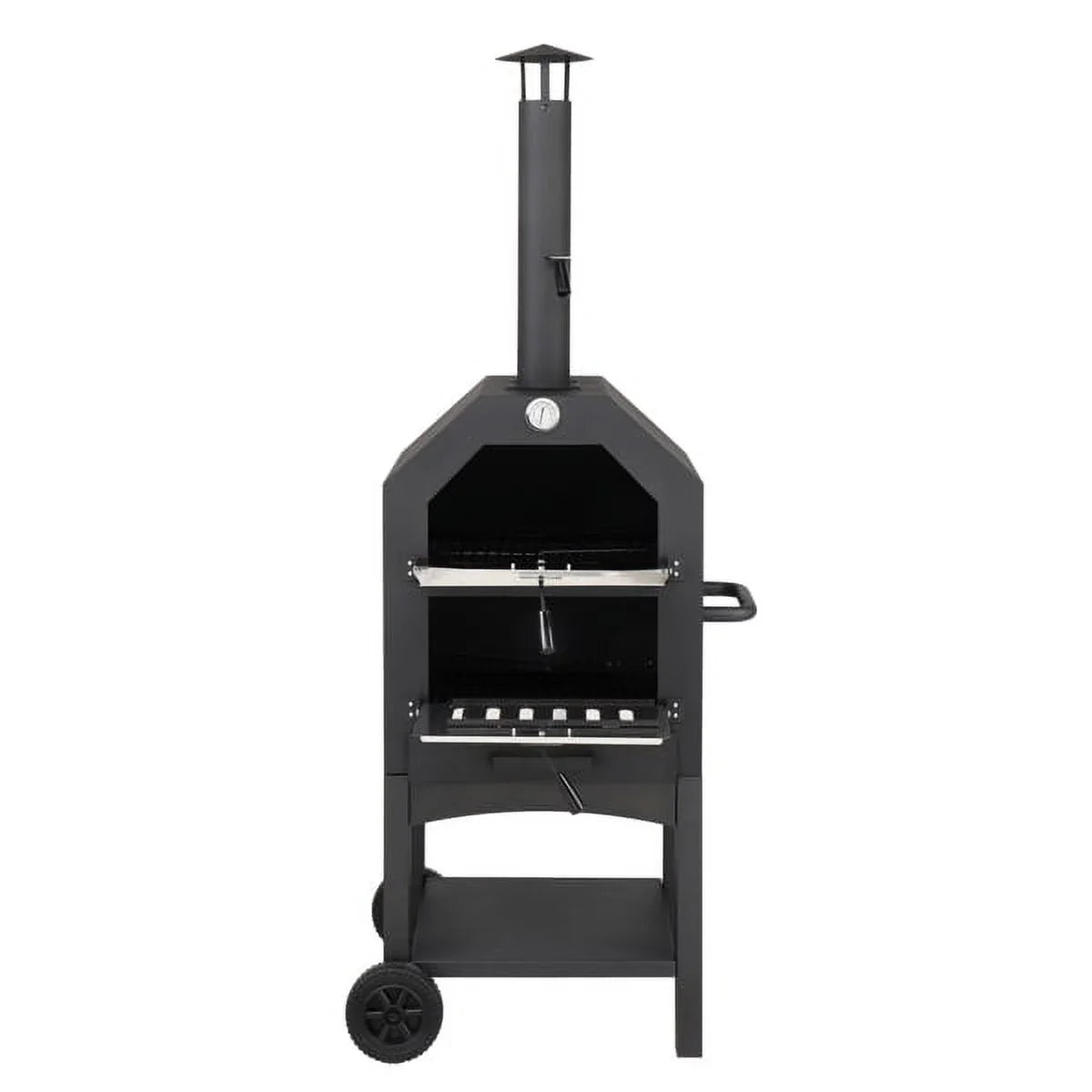 Fithood Outdoor Timber Fired Pizza Oven with Pizza Stone, Pizza Peel, Grill Rack, for Backyard and Camping