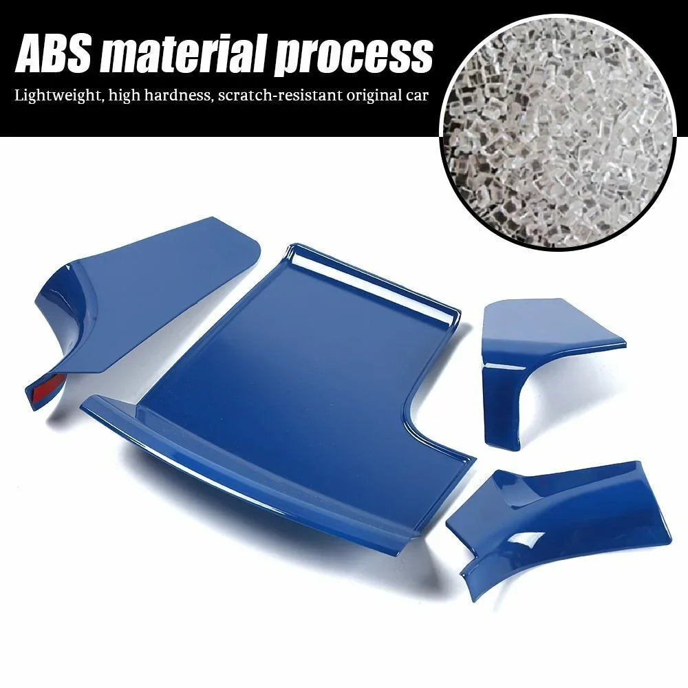 Teledu Blue ABS Center Console Gear Shift Storage Trim Panel