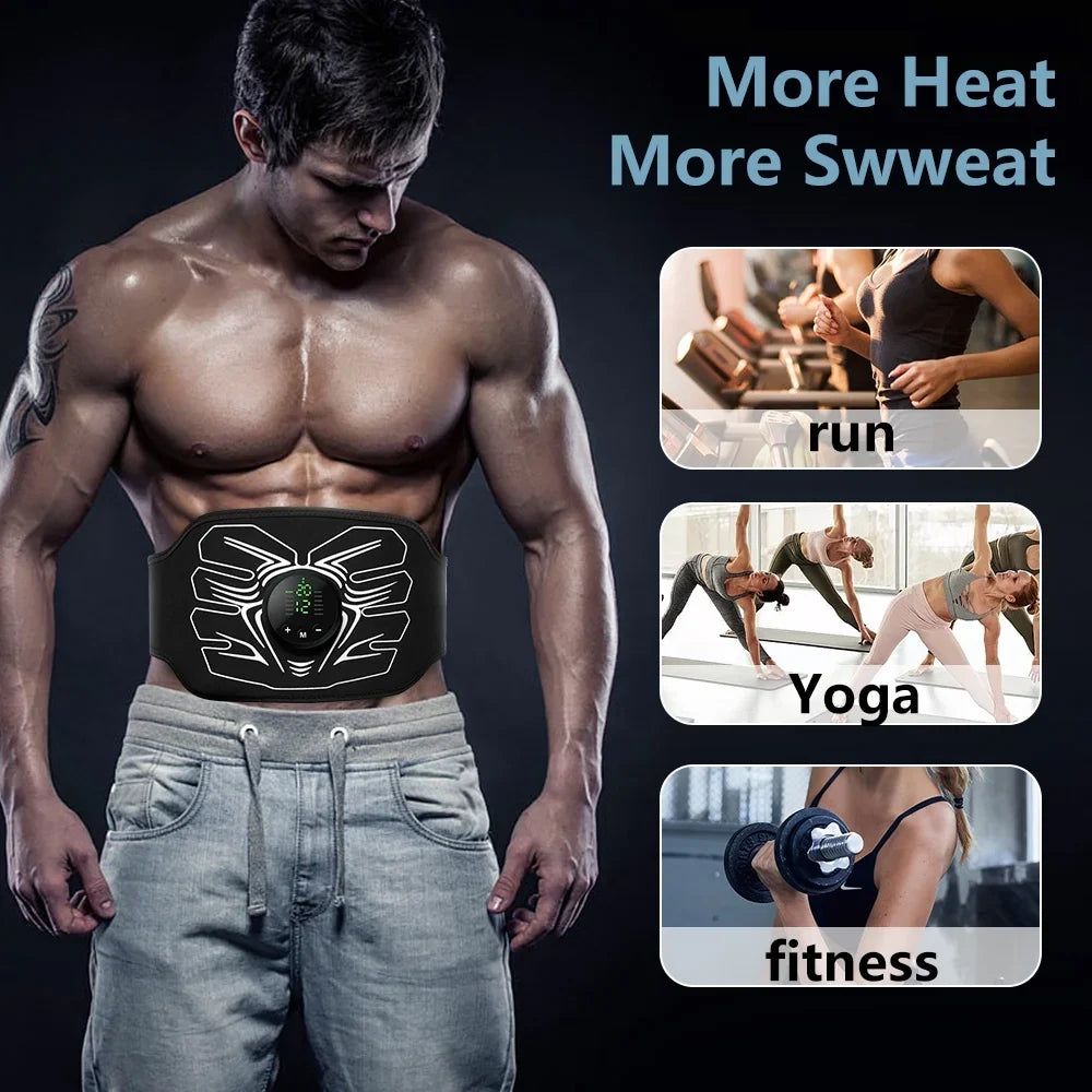 ABS Muscle Stimulator,Ab Machine,Abdominal Toning Belt Workout Portable Ab Stimulator Home Office Fitness Workout Equipment for Abdomen