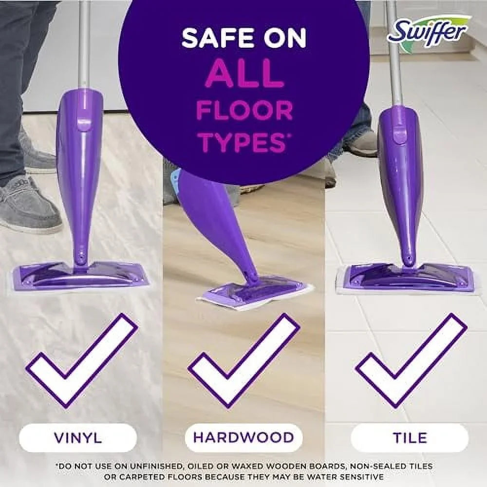 Swiffer WetJet Timber Floor Cleaner Spray Mop Pad Refill, Multi Surface, 24 Count