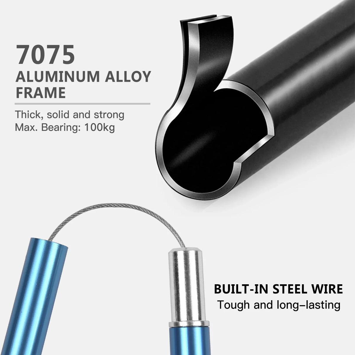 Tomshoo Trekking Pole for Hiking Camping Backpacking, Lightweight and Resilient Blue