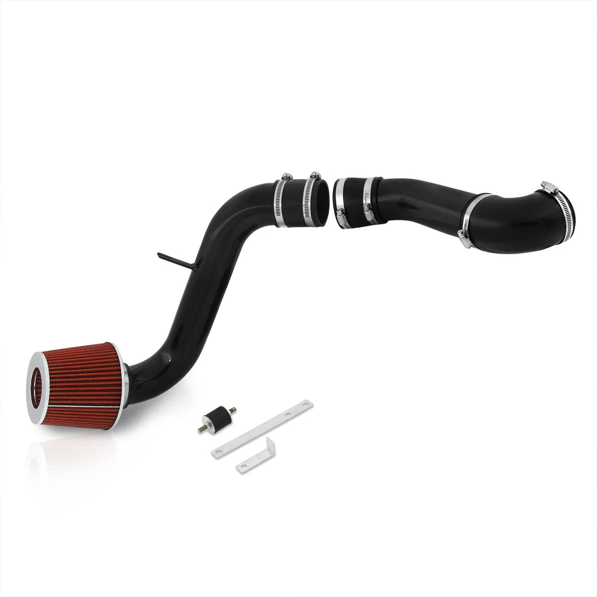 AJP Distributors Cold Air Intake CAI JDM Induction System Black Aluminum Piping Pipe + Filter Compatible/Replacement For Mitsubishi Eclipse Galant 2.4L L4 3.0L V6 1999 2000 2001 2002 2003 2004 2005