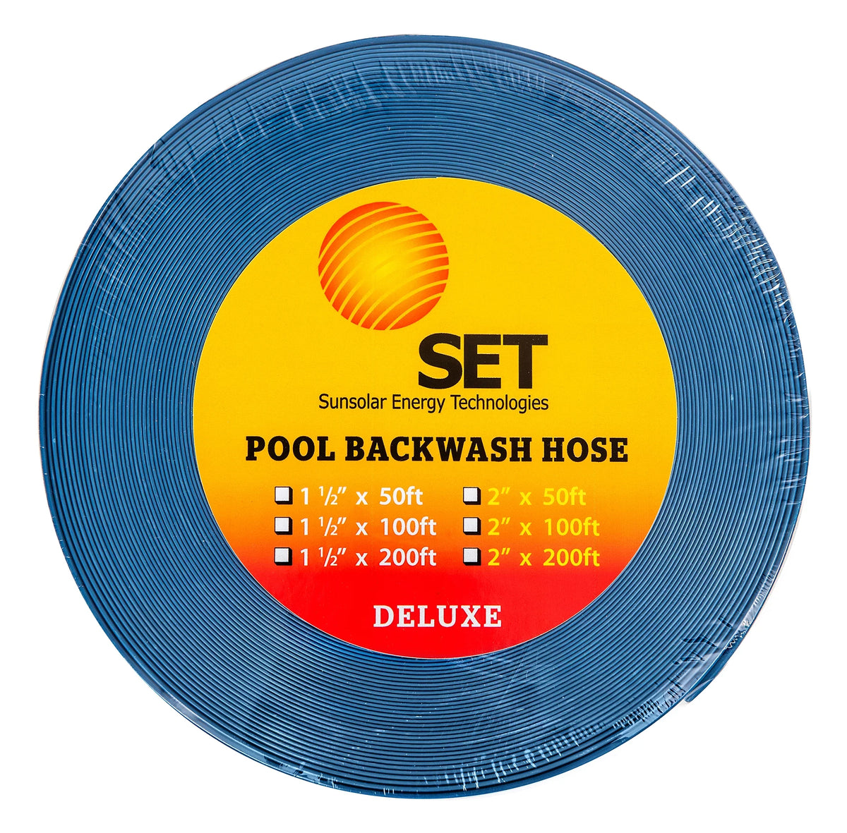 Heavy Duty Deluxe 1.5'' Backwash Discharge Hose for Swimming Pools - 100ft long