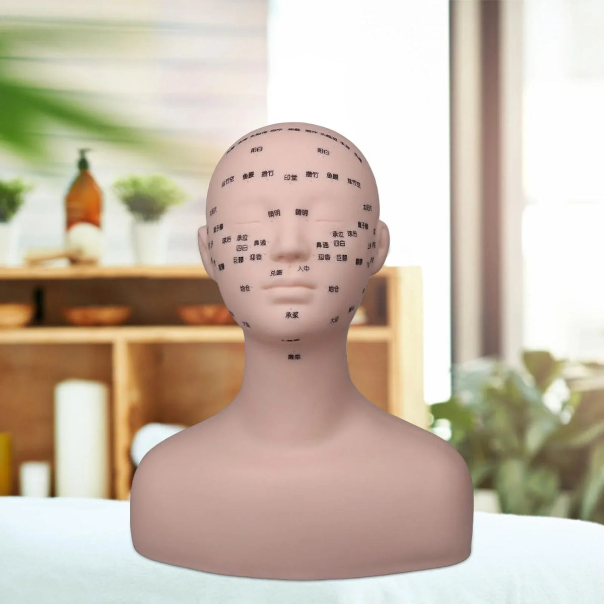 Professional Practice Training Mannequin Head Model Reusable Multifunction with Shoulder Soft for Massage Permanent Makeup Artists Beginners Black