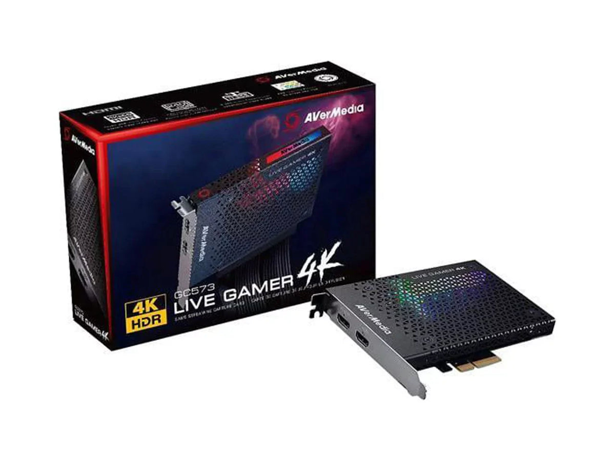 AVerMedia Live Gamer 4K - 4Kp60 HDR Capture Card, Ultra-Low Latency for Broadcasting and Recording PS4 Pro and Xbox One X, PCIe Gen2x4 (GC573)