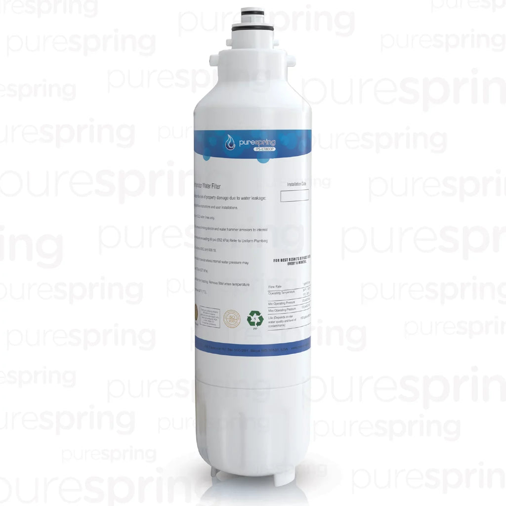 PureSpring NSF 42 Certified Refrigerator Water Filter, Compatible with LG LT800P, LT800PC, ADQ73613401, ADQ73613402, ADQ73613403, Kenmore 9490, 46-9490, 469490 (1 Pack)