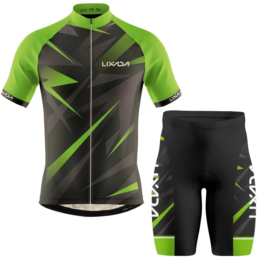 Lixada Cycling Jersey,Breathable Sleeve Bike Shirt And Padded And Padded Mtb Bike Shirt And Men Breathable Sleeve Padded Mtb Suit Eryue Set Men Mewmewcat
