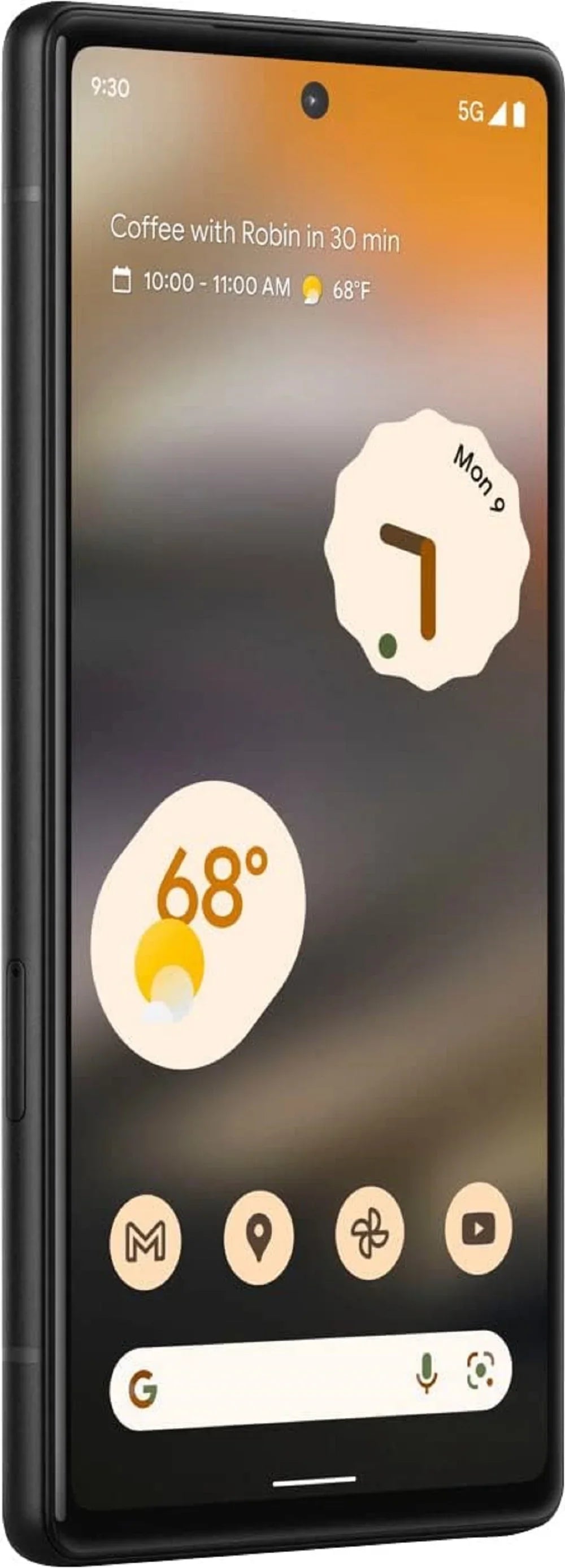Refurbished Google GA02998USPP Pixel 6A, 128GB Black 12 (MP) Megapixels 6.1 in 5G Smartphone